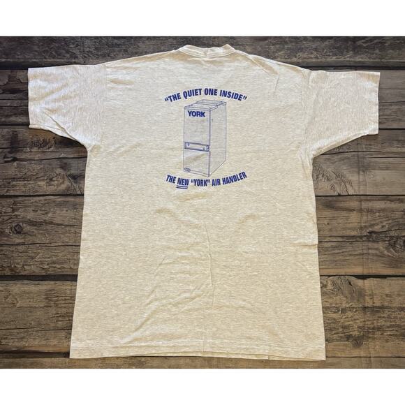 Vintage York Air Handlers T Shirt HVAC Promo Single Stitch USA Size 2XL Gray NEW - Picture 1 of 7